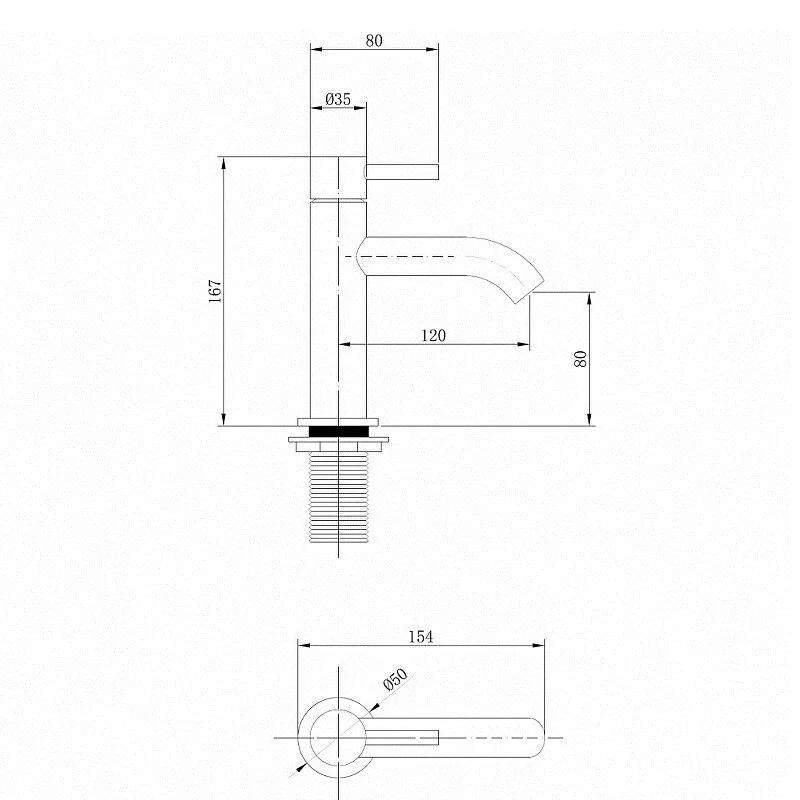 Смеситель для раковины Abber Wasser Kreis AF8110RG золото