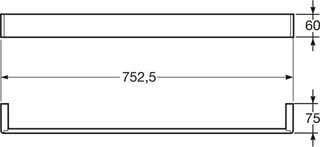 Полотенцедержатель 75 см Armani / Roca Island 7.8164.5.700.1, хром