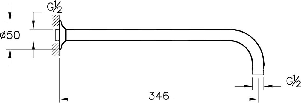 Душевой комплект VitrA Origin A49266EXP с внутренней частью, хром