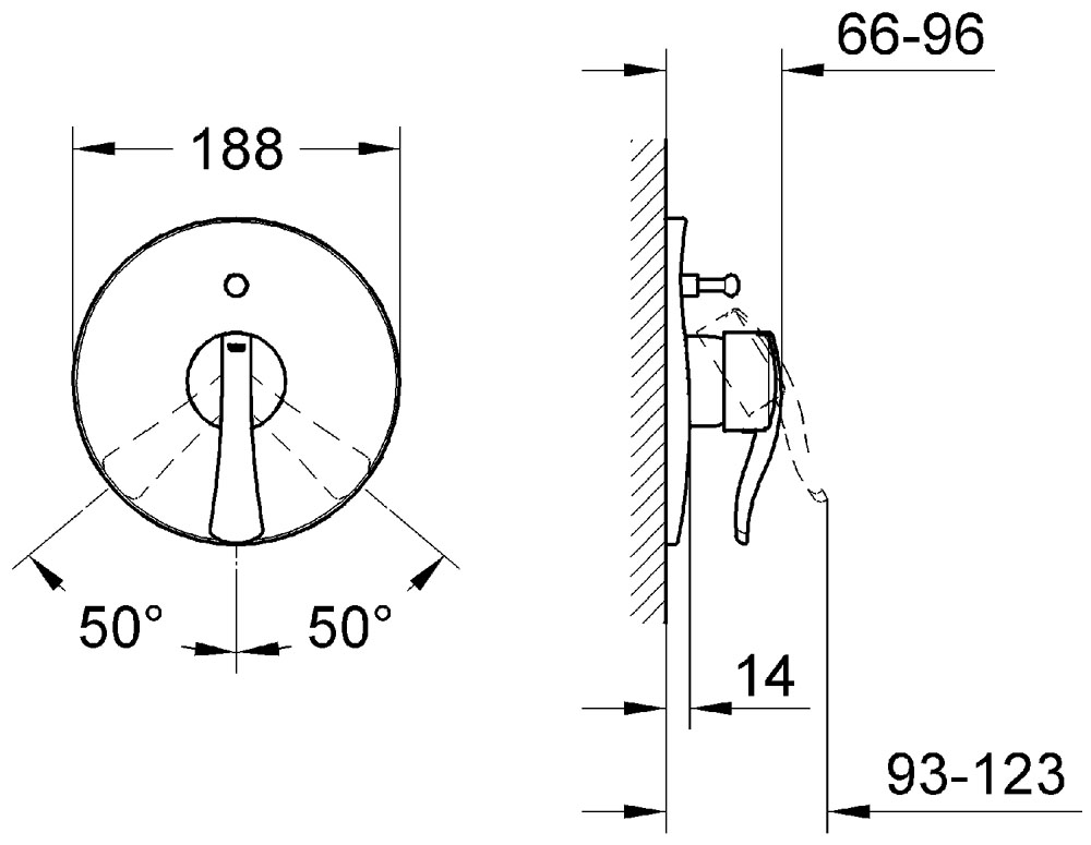 Смеситель для ванны Grohe Ectos 19547IP0