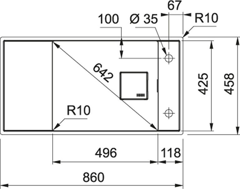 Кухонная мойка 86 см Franke FSG 211 135.0556.704, серая медь