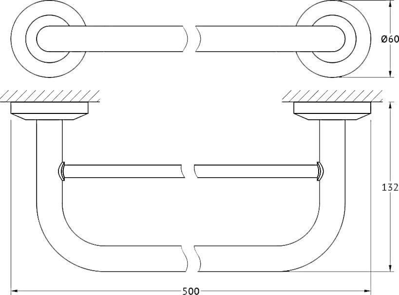 Полотенцедержатель FBS Standard STA 036 50 см