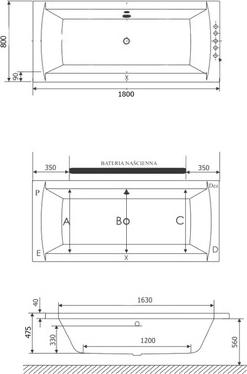 Акриловая ванна Excellent Crown II 180х80 WAEX.CRO18WH