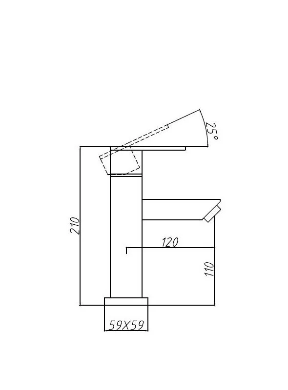 Смеситель для раковины Aquanet Steel 242972 серый