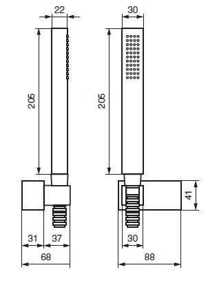 Душевая лейка Emmevi Ares 131BIO белый