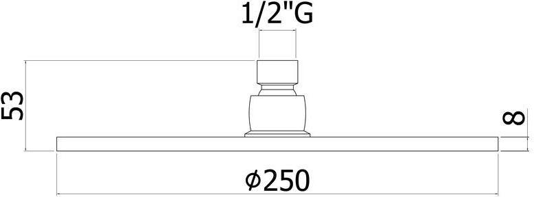 Верхний душ с держателем Paffoni Master Speciale ZSOF101CR + ZSOF034CR хром