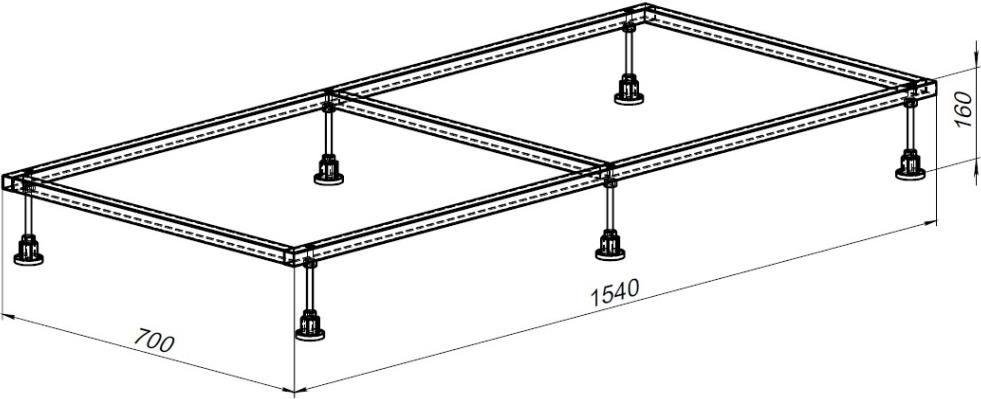 Каркас для поддона Allen Brau 160x80 8.00007