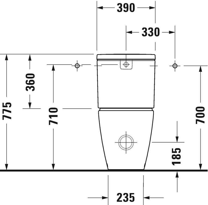 Унитаз-компакт напольный Duravit D-Neo 2002090000 с бачком 0944100005