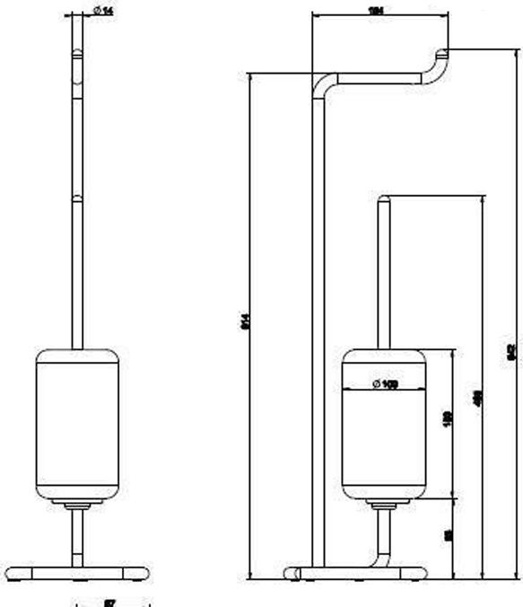 Стойка напольная Gessi Goccia 38068#099, черный