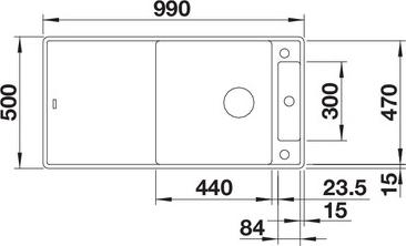 Кухонная мойка Blanco Axia III XL 6 S-F 523522 алюметаллик доска ясень