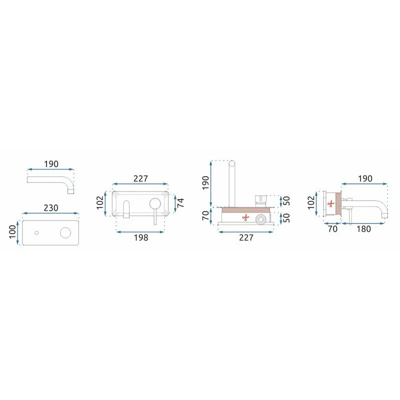 Смеситель для раковины Rea Viva REA-B0231 черный