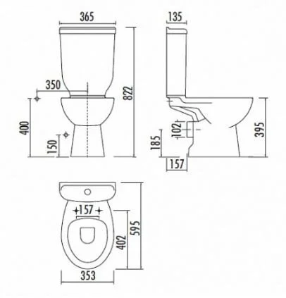 Напольный унитаз Creavit Sedef SD315.01/SD420/IT5030