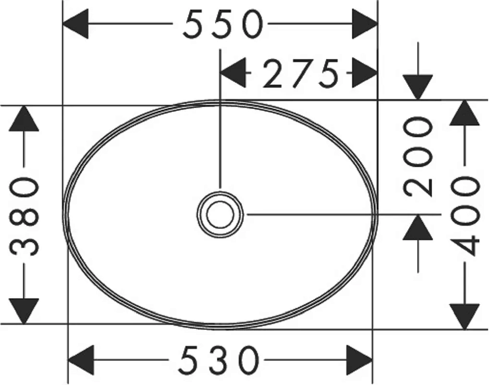 Раковина накладная Hansgrohe Xuniva D 60165450, белый