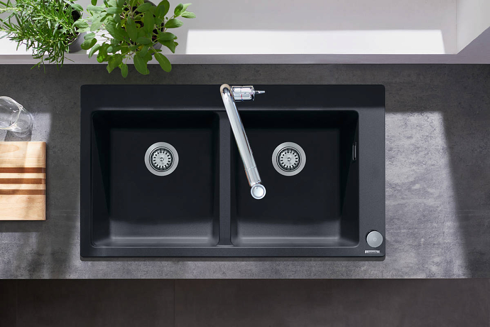 Смеситель для кухни Hansgrohe Metris 73806800, сталь