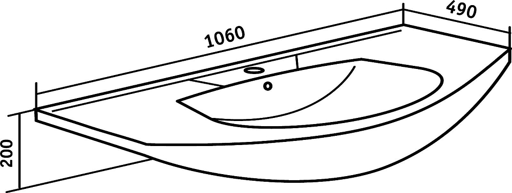 Мебельная раковина Vigo Kirovit Элеганс 1050