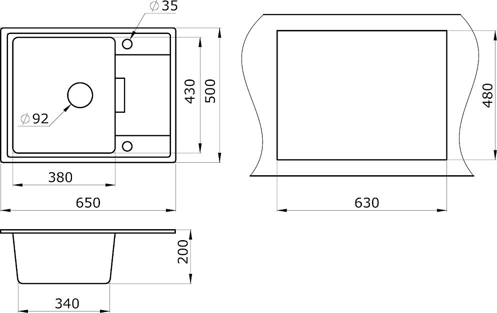 Комплект кухонная мойка Paulmark Weimar PM216550-BE бежевый + смеситель Paulmark Essen Es213011-328