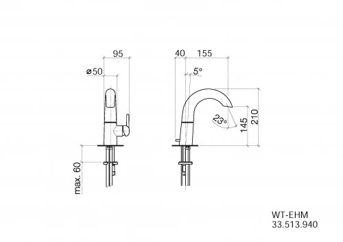 Смеситель для раковины Dornbracht Source 33 513 940-00 заказ хром