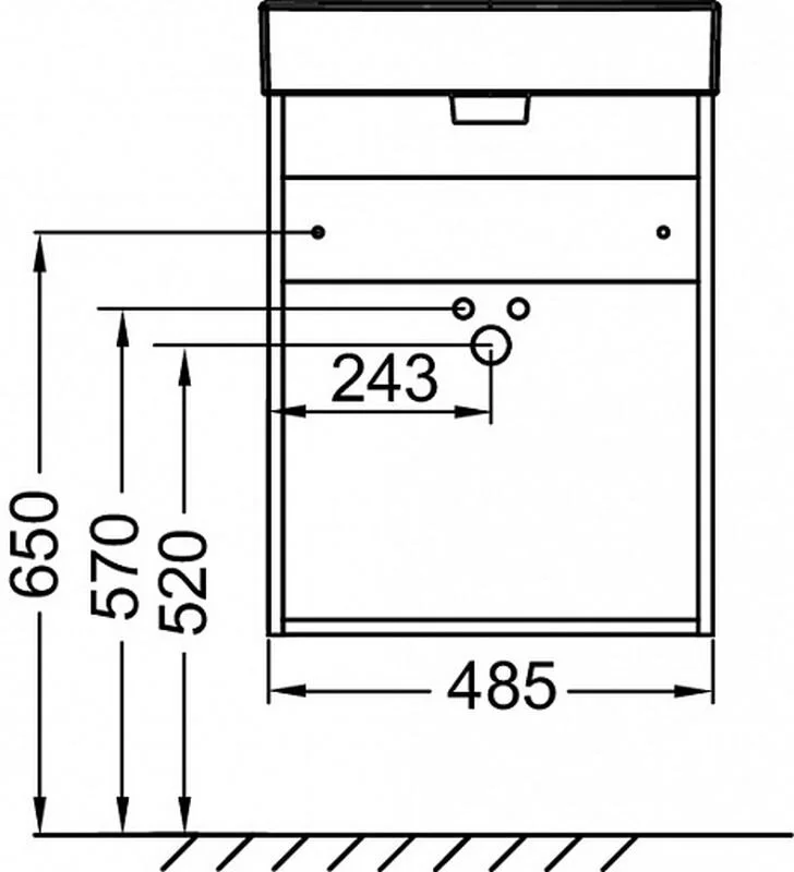 Тумба под раковину Jacob Delafon Odeon Rive Gauche EB2581D-R8-M61 желтый, черный