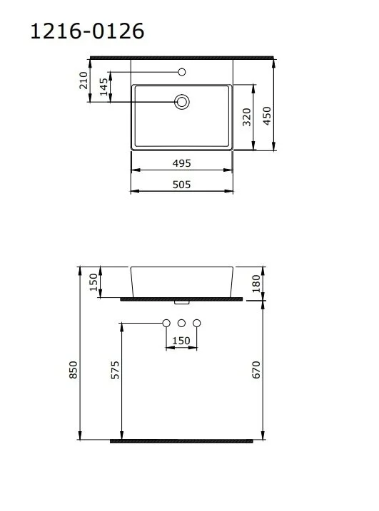 Раковина накладная Bocchi Milano 1216-006-0126 серый