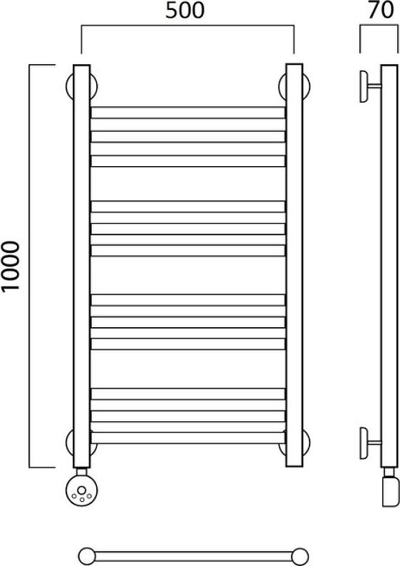 Полотенцесушитель электрический Aquanerzh Прямая 00-12A10050_L