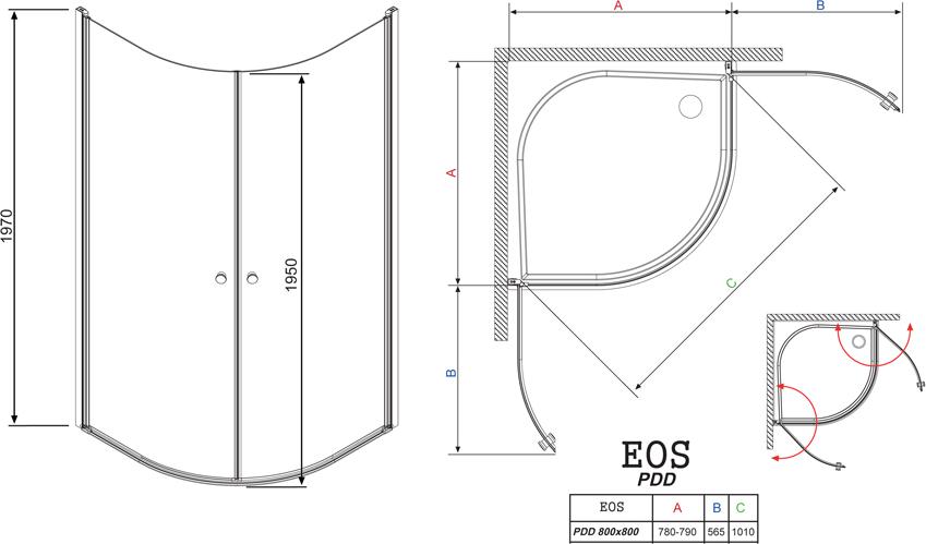 Душевой уголок Radaway EOS PDD 80 интимато