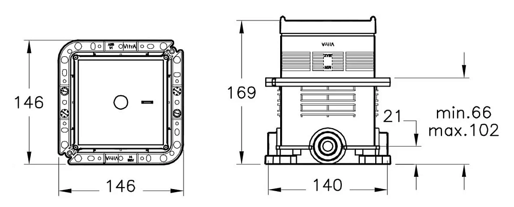 Душевая система Vitra Origin, черный матовый, A4926636EXP