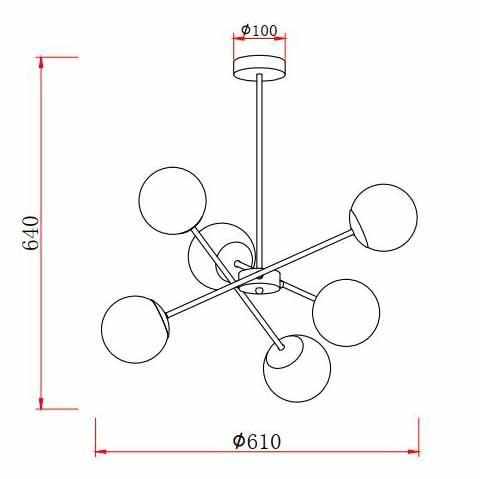 Подвесная люстра Rivoli Areta 3075-306 Б0047306