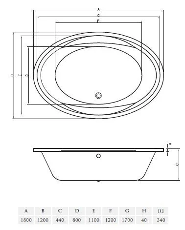 Акриловая ванна Vayer Opal Гл000006826 белый