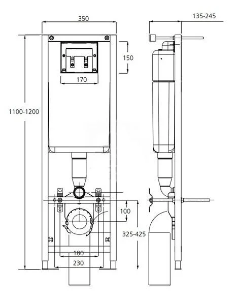 Инсталляция Ideal Standard с унитазом Ideal Standard Tempo W990101, комплект