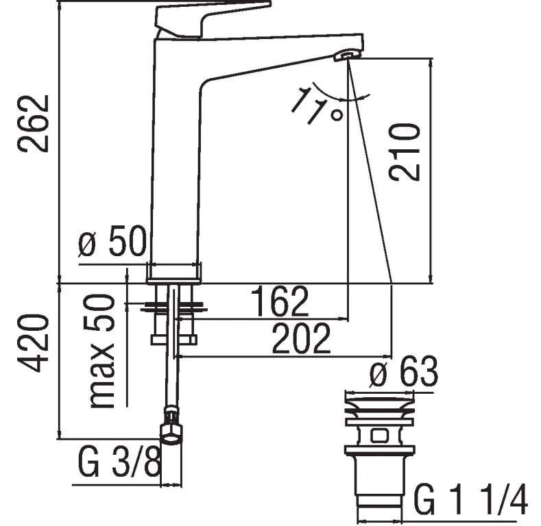 Смеситель для раковины Nobili Nobi NB84128/2CR хром