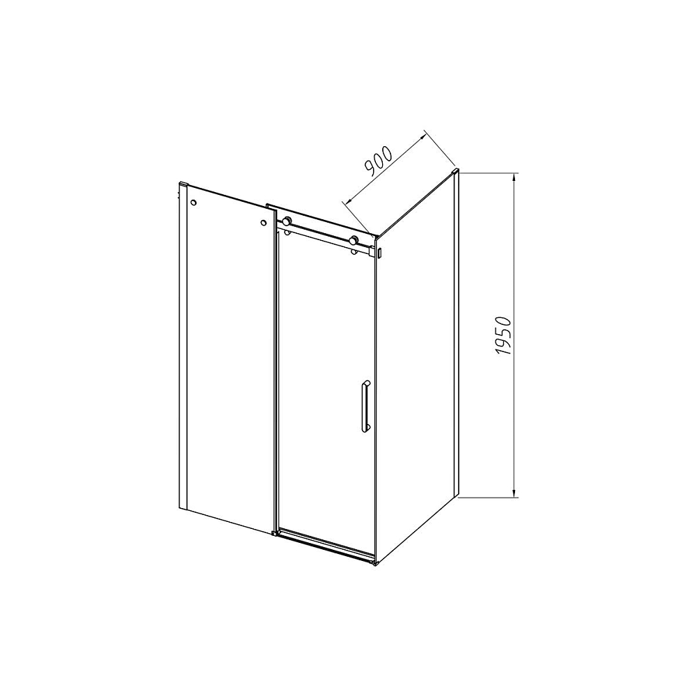 Душевой уголок Vincea Como-N VSR-4CN9014CLB 140x90, черный, стекло прозрачное