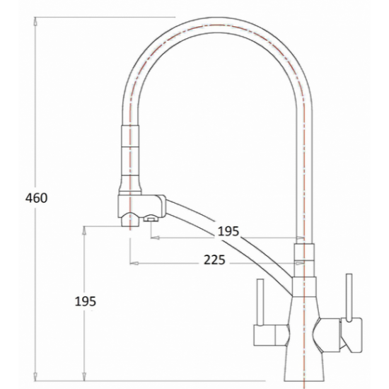 Смеситель Zorg Sanitary ZR 338-4 YF для кухонной мойки