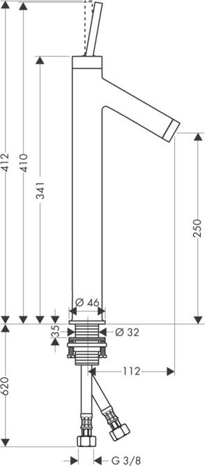 Смеситель для раковины Axor Starck 10129830, никель