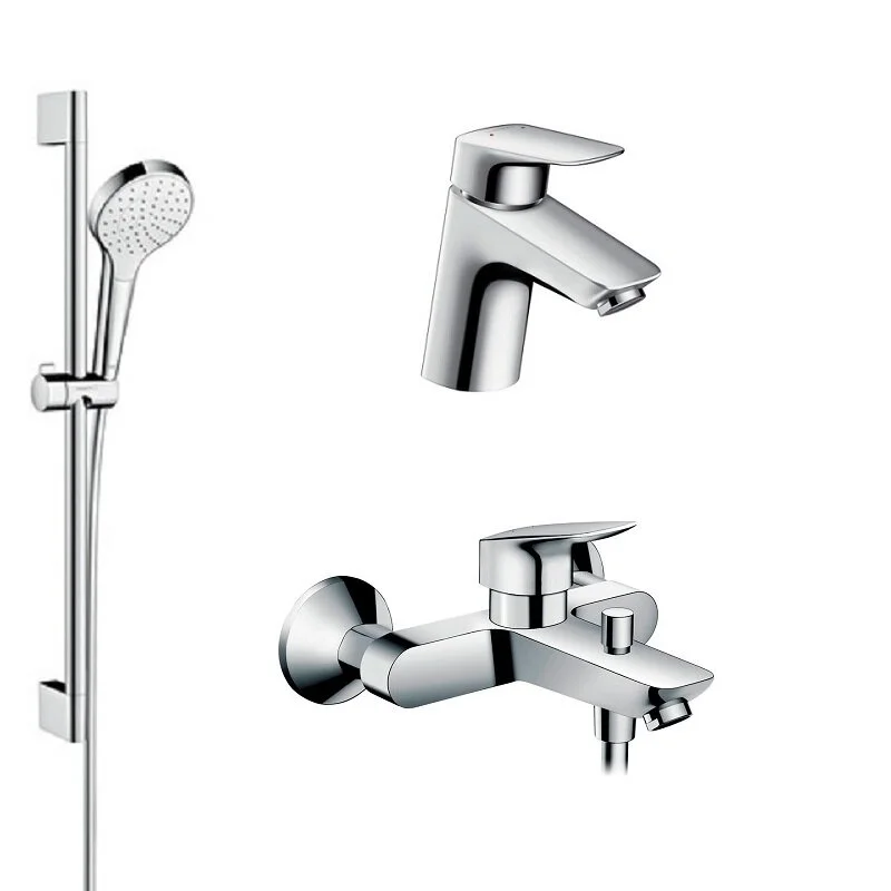 Душевой комплект Hansgrohe, хром, 71400000/71070000/26564400