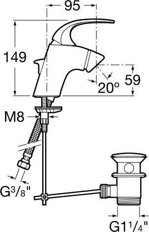 Смеситель для биде Roca M2 5A6068C00