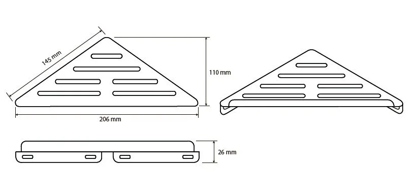 Полка Bemeta Dark 102308260 черный