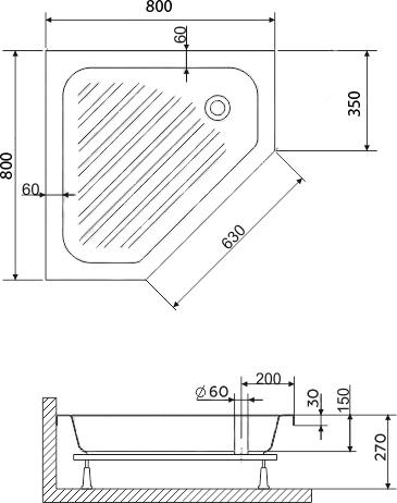 Поддон для душа RGW Style BТ/CL-S 80х80