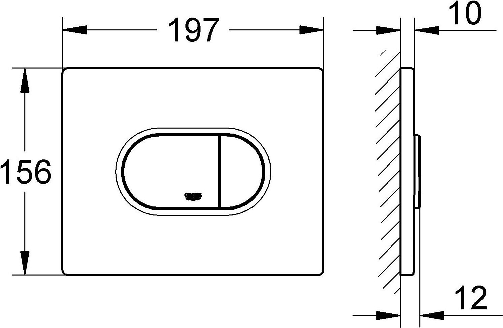 Кнопка смыва Grohe Arena Cosmopolitan 38858P00 хром матовый