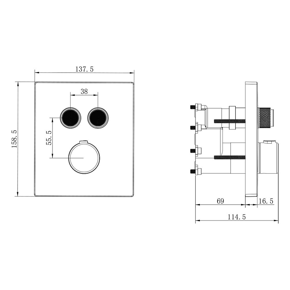 Душевая система Vincea Inspire VSFW-3I21MT1RMB, черный