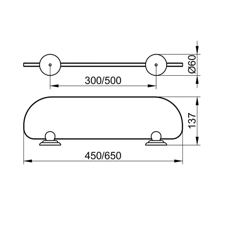 Полка Keuco Astor 2110005400 хром