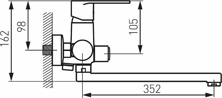 Смеситель для ванны Ferro Algeo BAG55A, хром