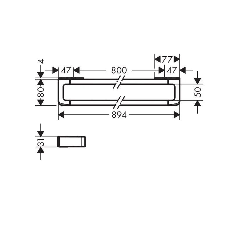 Полка Axor Universal Softsquare 42833670 черный