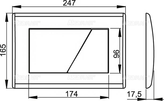 Кнопка смыва AlcaPlast M172 хром