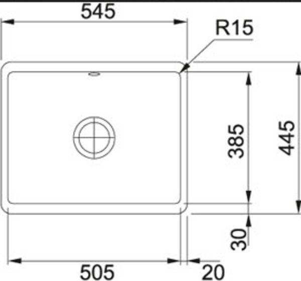 Кухонная мойка 54 см Franke Kubus KBK 110-50 126.0335.880, ваниль