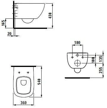 Инсталляция Laufen с унитазом Laufen Palomba 8.2080.1.400.000.1-LCC, сиденье микролифт клавиша хром, комплект