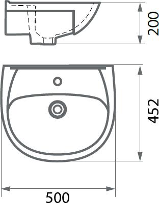 Тумба с раковиной Aqualife Design Бостон 50