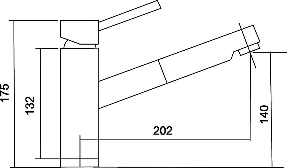 Смеситель для кухонной мойки EMAR EC-3012.12 Оникс