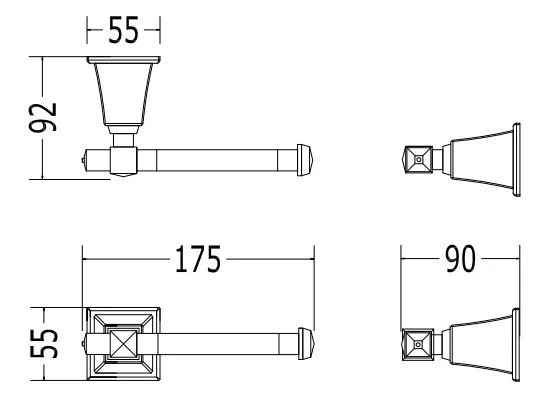 Держатель туалетной бумаги Devon&Devon Time Black TM311NKSABL хром;черный