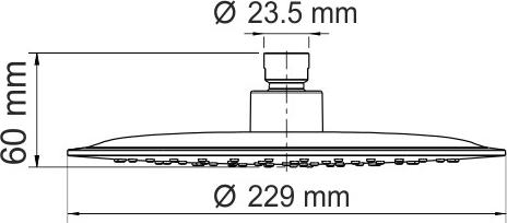 Верхний душ WasserKRAFT A115, тёмная бронза