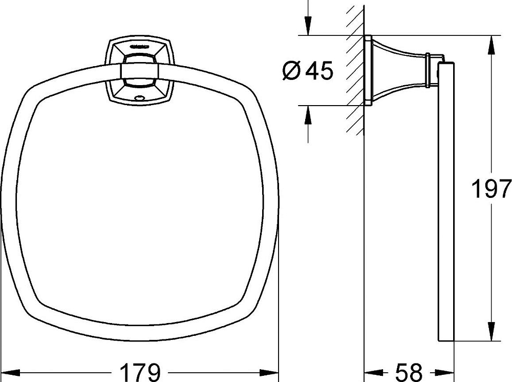 Полотенцедержатель Grohe Grandera 40630IG0